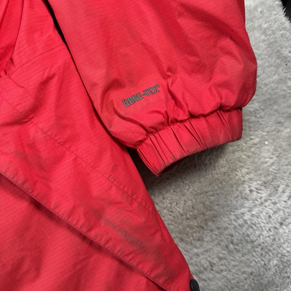 LL Bean Jacket Mens 2XL Red Grey Gore Tex Waterproof Hooded Outdoor Coat